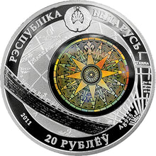 Load image into Gallery viewer, 2011 Belarus The Krusenstern Ships Hologramm Silver Coin | ZM | Zion Metals
