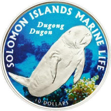 Load image into Gallery viewer, 2011 Solomon Islands Marine Life Dugong Dugon Proof Silver Coin | ZM | Zion Metals
