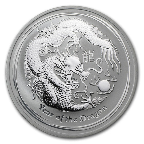 2012 Australia Year of the Dragon 1 oz Silver BU (Series II) | Zion Metals