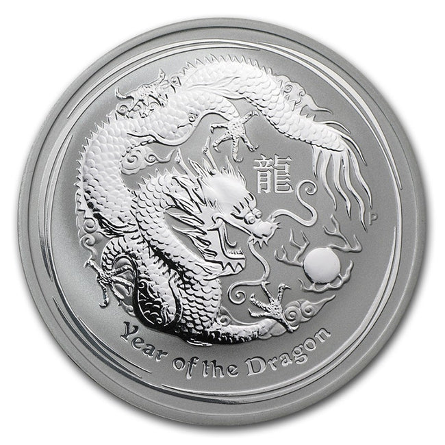 2012 Australia Year of the Dragon 1 oz Silver BU (Series II) - Zion Metals