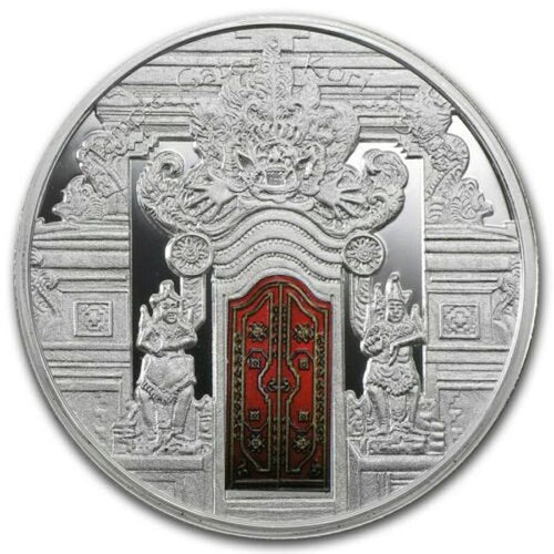 2012 Fiji $10 Temple Gates Kori Agung Silver Coin | Zion Metals