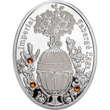 Load image into Gallery viewer, 2012 Niue $1 Lily Bouquet Egg - Imperial Faberge Eggs Proof Silver Coin - Zion Metals
