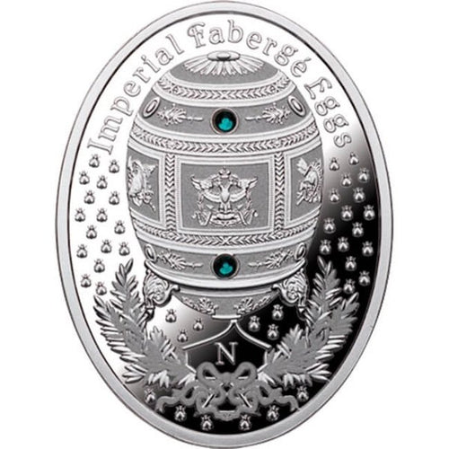 2012 Niue $1 Napoleonic Egg - Imperial Faberge Eggs Proof Silver Coin - Zion Metals