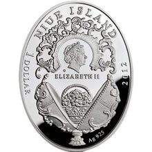 Load image into Gallery viewer, 2012 Niue $1 Order of St. George Egg - Imperial Faberge Eggs Proof Silver Coin - Zion Metals
