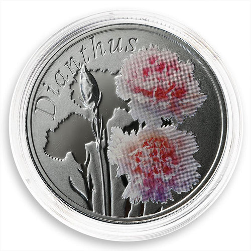 2013 Belarus Under the Charm of Flowers Dianthus Silver Coin | Zion Metals