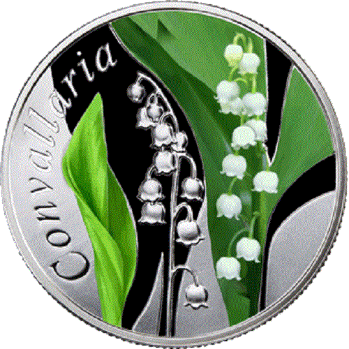 2013 Belarus Under the Charm of Flowers Convallaria Silver Coin