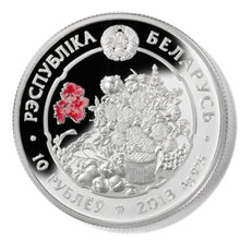 Load image into Gallery viewer, 2013 Belarus Under the Charm of Flowers Rose Silver Coin | Zion Metals
