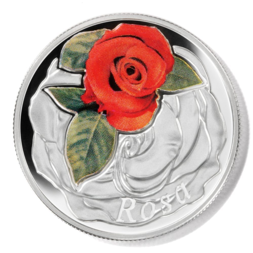 2013 Belarus Under the Charm of Flowers Rose Silver Coin-ZM
