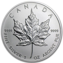 Load image into Gallery viewer, 2013 Canadian 1 oz Silver Maple Leaf Coin BU - Toning and Milk Spots - Zion Metals
