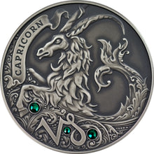 Load image into Gallery viewer, 2013 Belarus Signs of the Zodiac Capricorn Antique finish Silver Coin | ZM| Zion Metals
