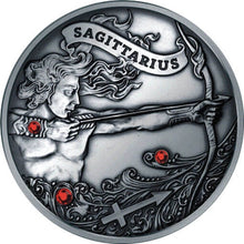 Load image into Gallery viewer, 2013 Belarus Signs of the Zodiac Sagittarius Antique finish Silver Coin | ZM | Zion Metals
