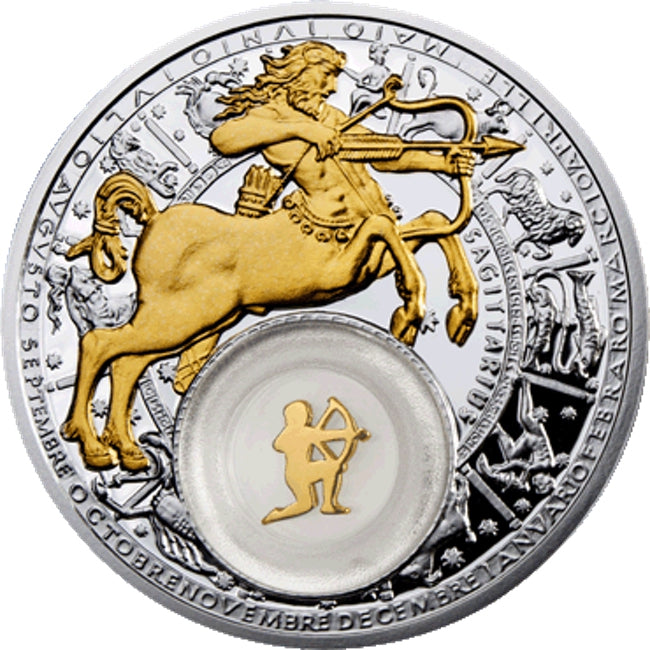 2013 Belarus Zodiac Sagittarius Proof Finish Silver Coin | ZM | Zion Metals