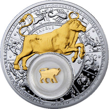Load image into Gallery viewer, 2013 Belarus Zodiac Taurus Proof Finish Silver Coin | ZM | Zion Metals
