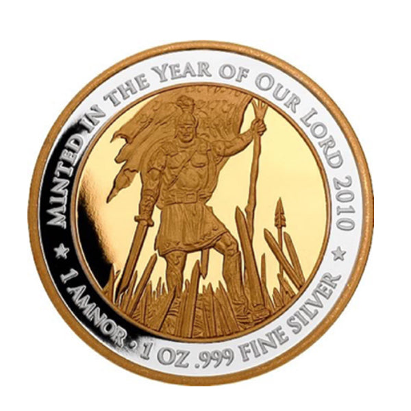 2013 1 Amnor Captain Moroni Mormon LDS 1 Troy Oz .999 Fine Silver Round - Zion Metals