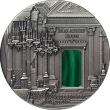 Load image into Gallery viewer, 2013 Fiji Malachite Room Masterpieces in Stone 3 oz Antique finish Silver Coin - ZM
