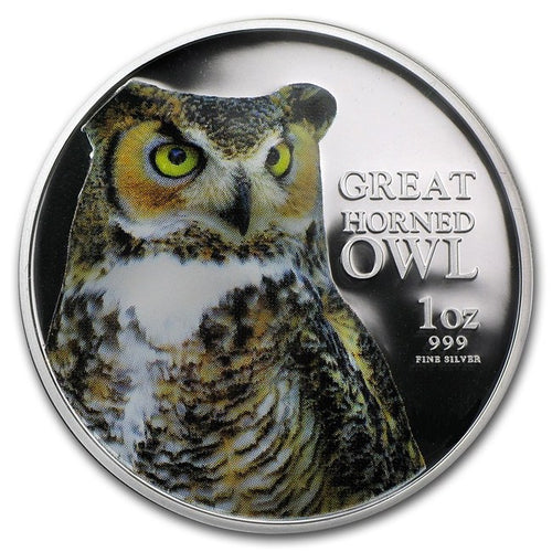 2013 Niue 1 oz Silver $2 Great Horned Owl Proof | Zion Metals