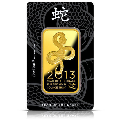 1 oz Gold 2013 Year of the Snake Bar | OPM - ZM