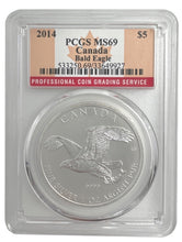 Load image into Gallery viewer, 2014 Canadian 1 oz Silver Bald Eagle Coin PCGS MS69 BU - ZM
