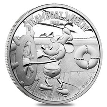 Load image into Gallery viewer, 2014 Niue Disney Mickey Mouse Steamboat Willie 1oz Proof Silver Coin | ZM | Zion Metals
