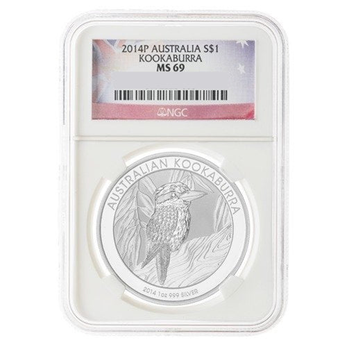 2014 Australian Kookaburra 1 oz Silver Coin NGC MS 69 | ZM | Zion Metals