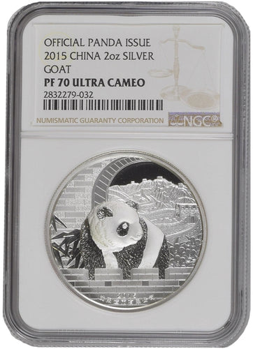 2015 China Lunar Panda Goat Silver Proof Shenyang Mint NGC 70 | Zion Metals