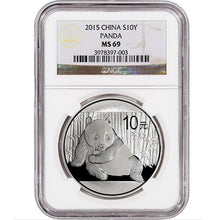 Load image into Gallery viewer, 2015 1 oz Chinese Silver Panda Coin NGC MS69 | ZM | Zion Metals
