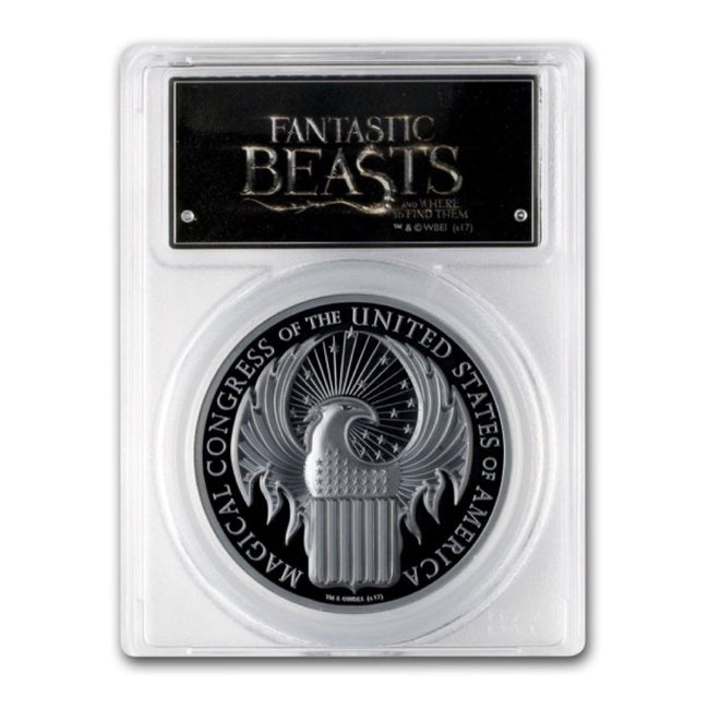 2017 Cook Islands Fantastic Beasts 1 oz Silver Black Proof PCGS PR70 Coin - Zion Metals