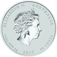 Load image into Gallery viewer, 2017 1/2 oz Australian Silver Lunar Year of the Rooster Coin BU (Series II) - ZM
