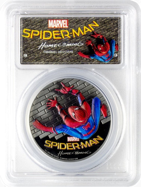 2017 Cook Islands Spider-Man Homecoming PCGS PR69 Silver Coin First Day of Issue - Zion Metals