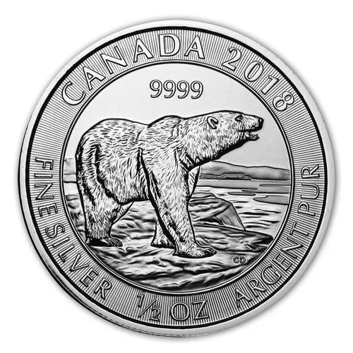 2018 Canadian Polar Bear 1/2 oz BU Zionmetals