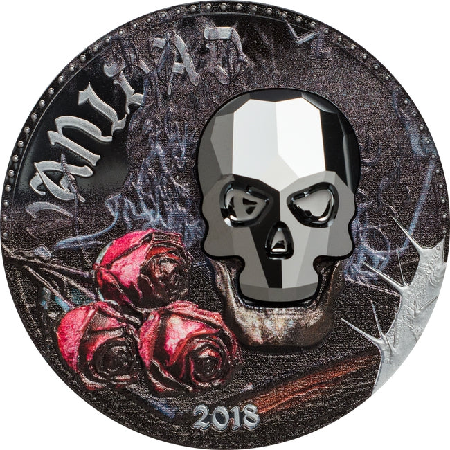 2018 Guinea Crystal Skull VANITY Proof Finish Silver Coin - Zion Metals