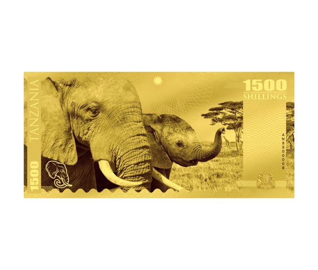 2018 Tanzania Big 5 - Elephant Gold Note - ZM