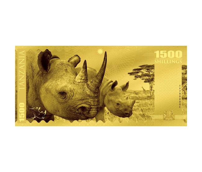2018 Tanzania Big 5 - Rhino Gold Note - ZM
