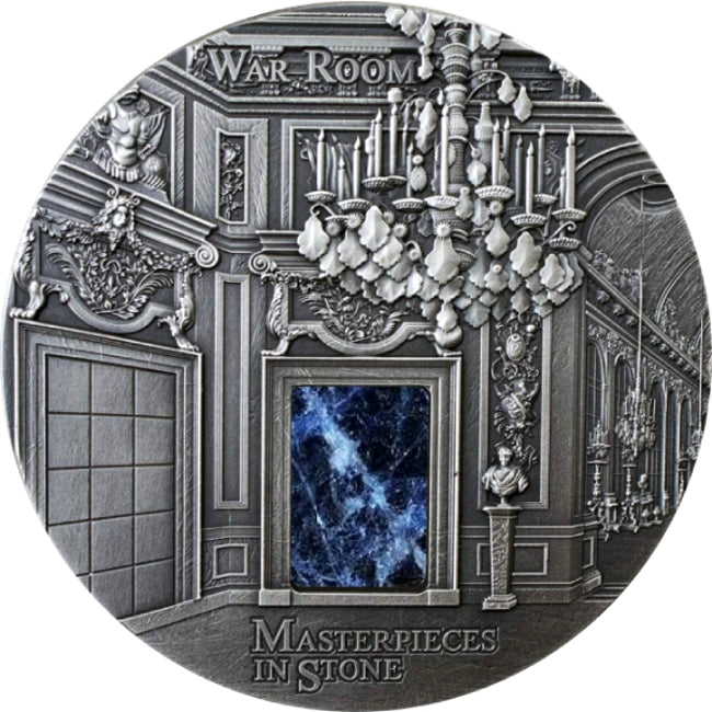 2018 Fiji The War Room Masterpieces in Stone 3oz Antique finish Silver Coin - ZM