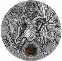 Load image into Gallery viewer, 2018 Niue 2 oz Antique Silver Slavic Gods: Perun God of Thunder | ZM | Zion Metals
