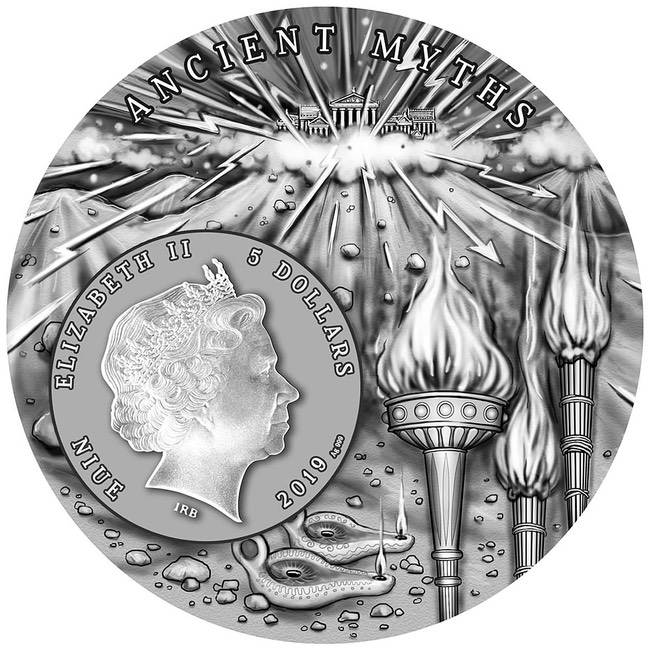 2019 Niue PROMETHEUS Ancient Myths 2 Oz Silver Coin – ZM