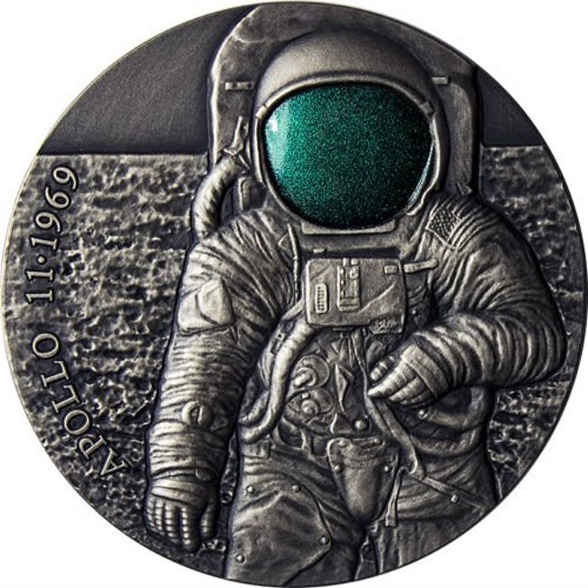 2019 CAMEROON APOLLO 11 - 1969 - 3 OZ ULTRA HIGH RELIEF SILVER COIN | Zion Metals