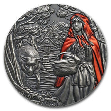 Load image into Gallery viewer, 2019 Cook Islands 3 oz Silver Fairy Tales: Little Red Riding Hood | ZM | Zion Metals
