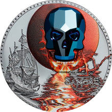 Load image into Gallery viewer, 2019 Equatorial Guinea Crystal Skull Luna de Sangre Proof finish Silver Coin - Zion Metals
