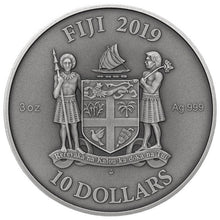 Load image into Gallery viewer, 2019 Fiji 10$ GOTHIC Mandala Art 3oz Rare Silver Coin - Zion Metals
