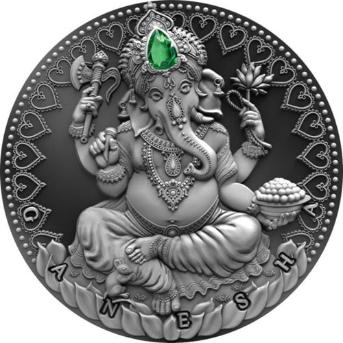 2019 Cameroon 2 oz Silver Antique World Cultures Ganesha | Zion Metals