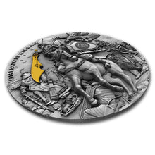 Load image into Gallery viewer, 2019 Niue 2 oz Antique Silver Chinggis Khaan | ZM | Zion Metals
