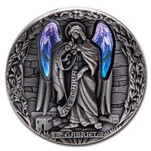 Load image into Gallery viewer, 2020 Republic of Cameroon 2 oz Antique Silver Archangel Gabriel - Zion Metals
