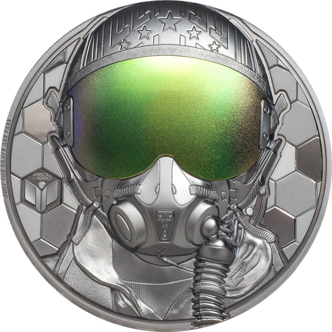 2020 Cook Islands 3 oz Silver Real Heroes Fighter Pilot - Zion Metals