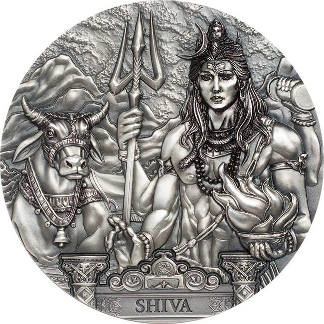 2020 Cook Islands 3 oz Silver SHIVA PROTECTOR OF THE UNIVERSE | ZM | Zion Metals