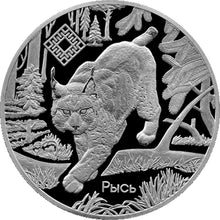 Load image into Gallery viewer, 2020 Belarus Lynx Nature Reserves Fauna Wildlife Silver Coin | ZM | Zion Metals
