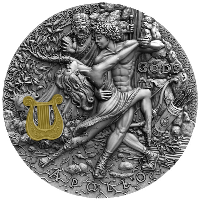 2020 Niue APOLLO GOD OF THE SUN GODS 2 oz Silver Antique Coin | ZM | Zion Metals