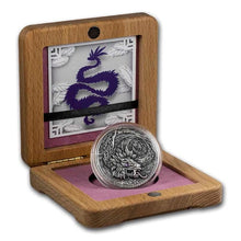 Load image into Gallery viewer, 2020 Niue AZTEC Dragon 2 oz Silver Antique Coin box | ZM | Zion Metals
