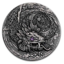 Load image into Gallery viewer, 2020 Niue AZTEC Dragon 2 oz Silver Antique Coin | ZM | Zion Metals
