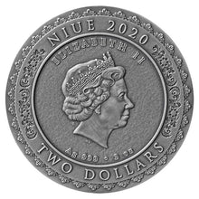 Load image into Gallery viewer, 2020 Niue ItGoddesses Nyai Roro Kidul 2 oz Silver Antique Coin | ZM | Zion Metals
